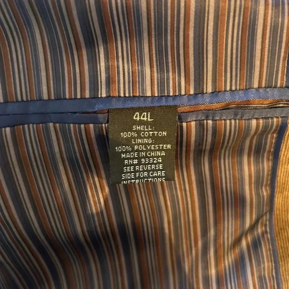 Men’s Brown Corduroy Blazer. Madison Size 44L Sport Coat - Picture 9 of 10